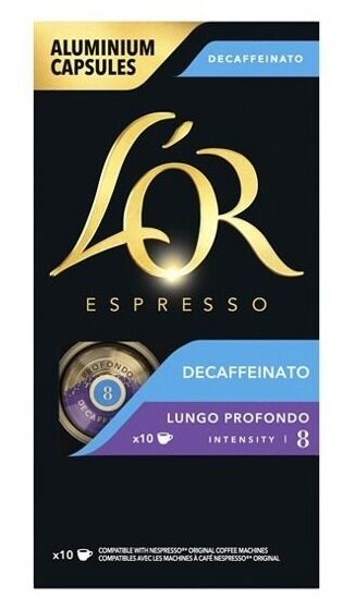 Kafijas kapsulas L'OR DECAFFEINATO 10x5,2g (Nespresso)